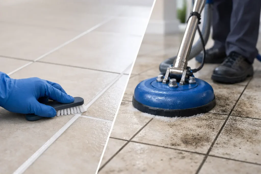 What a Tile and Grout Cleaning Service Fixes