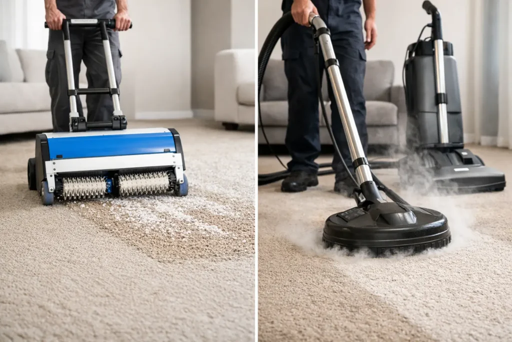 Dry Carpet Cleaning vs Steam: Which Wins?