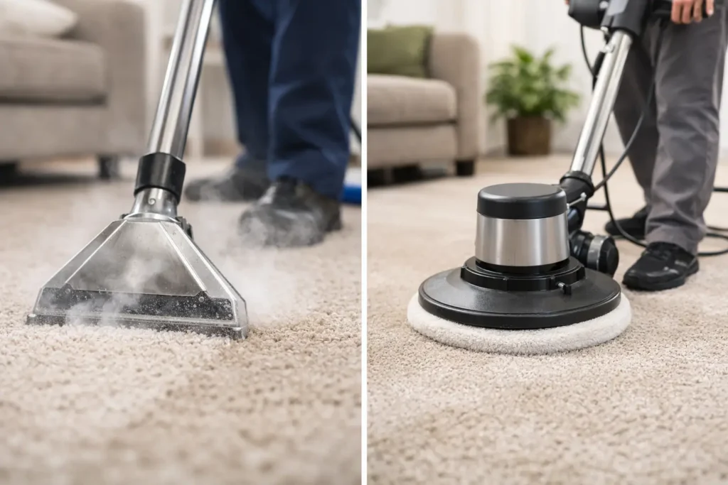 Steam Cleaning vs Low Moisture Carpets
