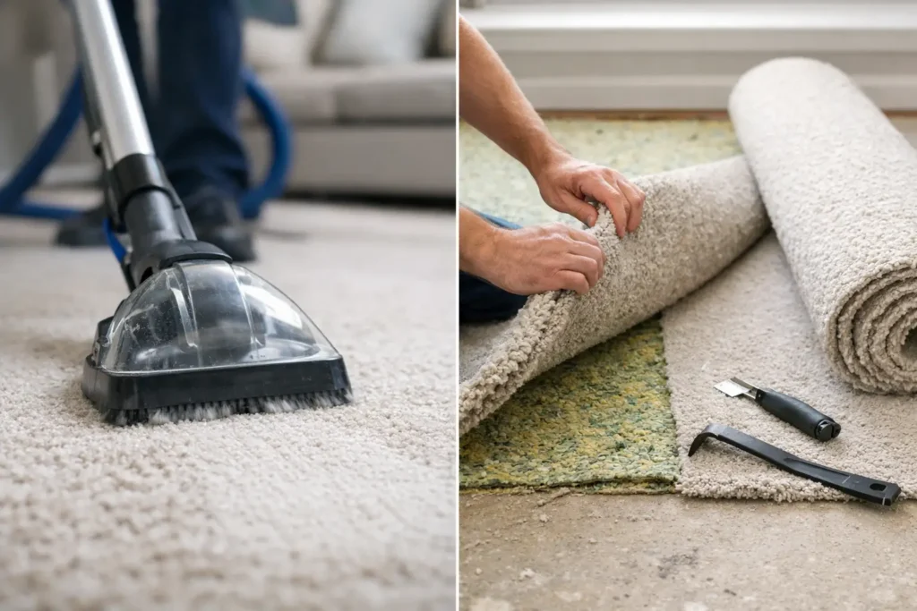 Carpet Cleaning vs Replacement Cost