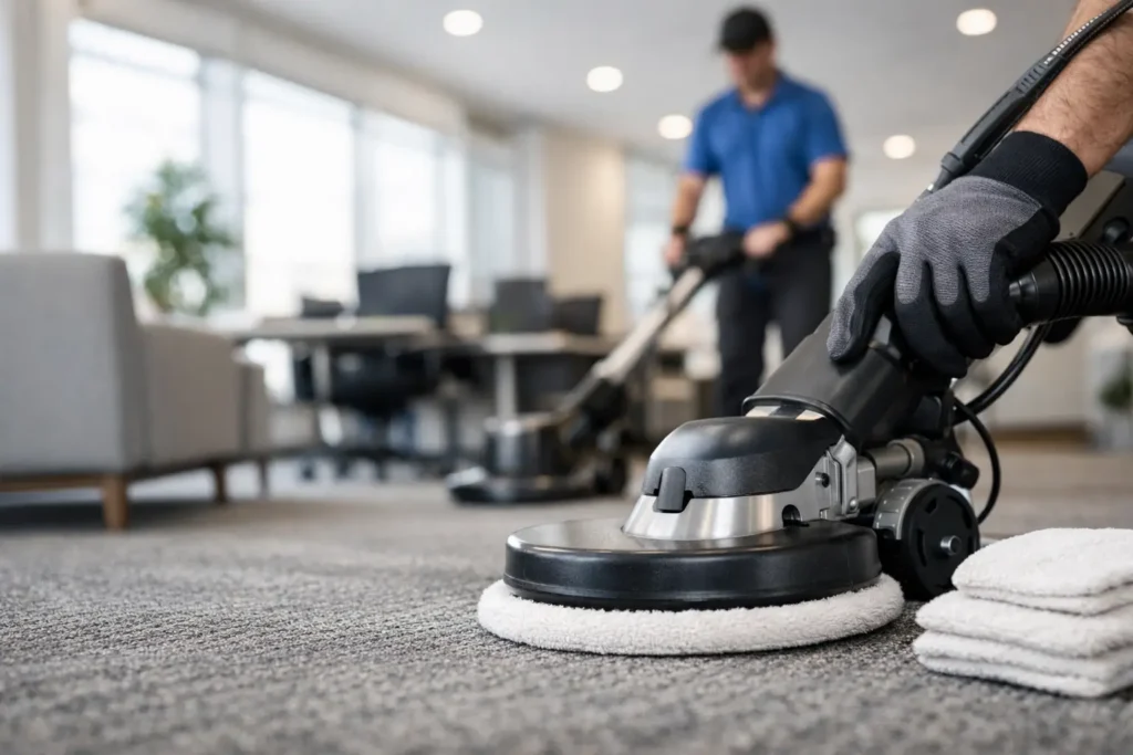 Stowe Commercial Carpet Cleaning That Stays Dry