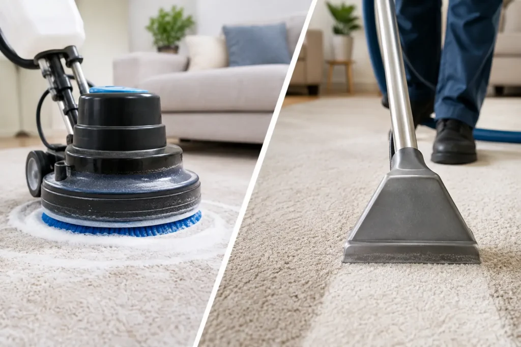 Carpet Shampooing Versus Dry Cleaning Compared